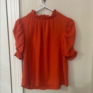 THML Women's orange Ruffled Top size M
